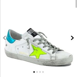 Golden Goose fluo yellow and white superstar sneakers Sz 38 (US8) BNWT